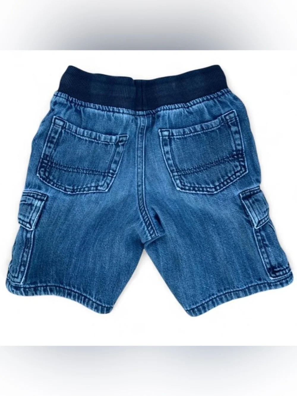 Gymboree Pull On Denim Cargo Shorts with Elastic Waistband